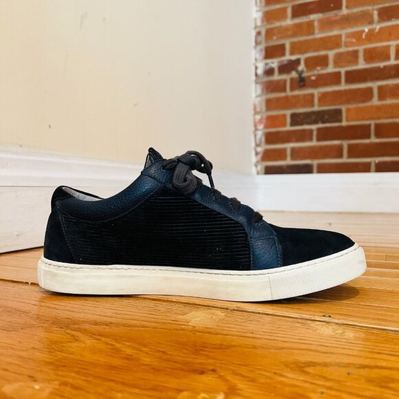Brunello Cucinelli Leather Suede Corduroy Sneaker EUC Size 42.5 US 9.5 - Picture 2 of 16